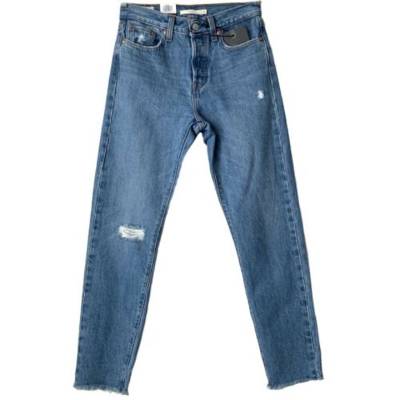 Levi’s Premium Blue Wedgie High Waisted Jeans Button Fly Tapered 25 - Picture 2 of 11